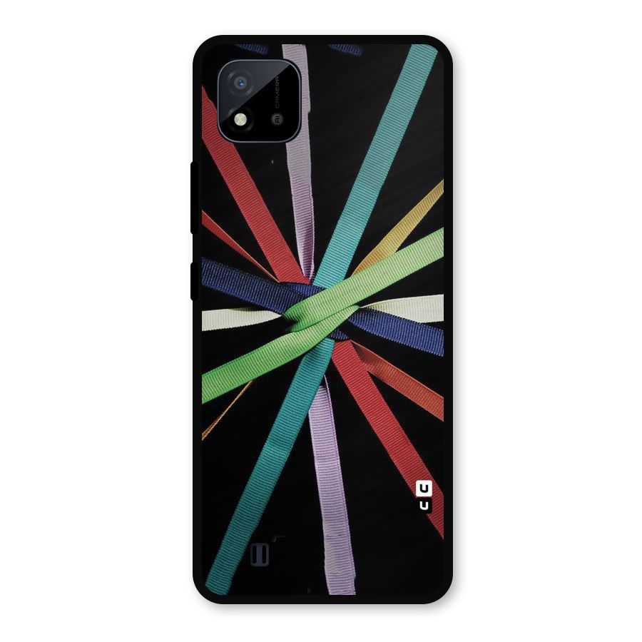 Ribbon Design Metal Back Case for Realme C11 2021