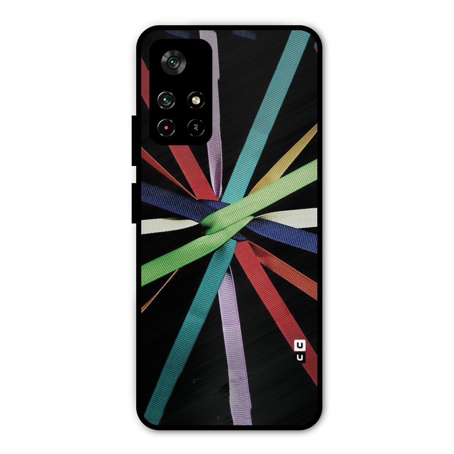 Ribbon Design Metal Back Case for Redmi Note 11T 5G