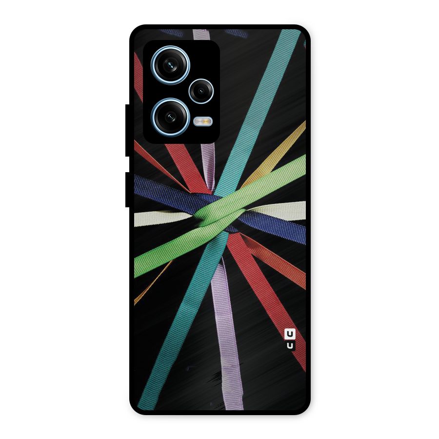 Ribbon Design Metal Back Case for Redmi Note 12 Pro