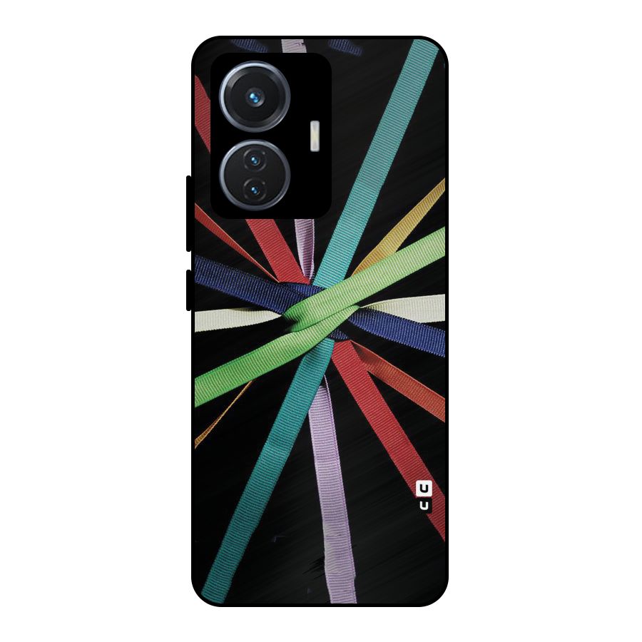 Ribbon Design Metal Back Case for Vivo T1 44W