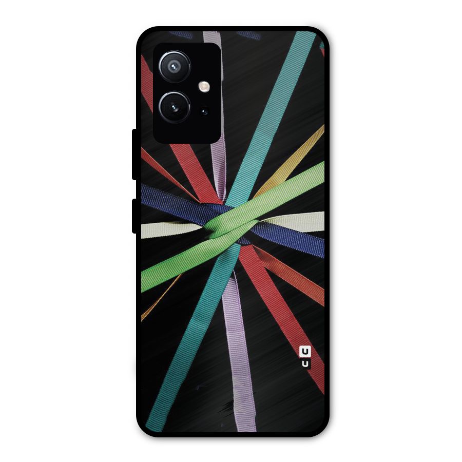 Ribbon Design Metal Back Case for Vivo T1 5G