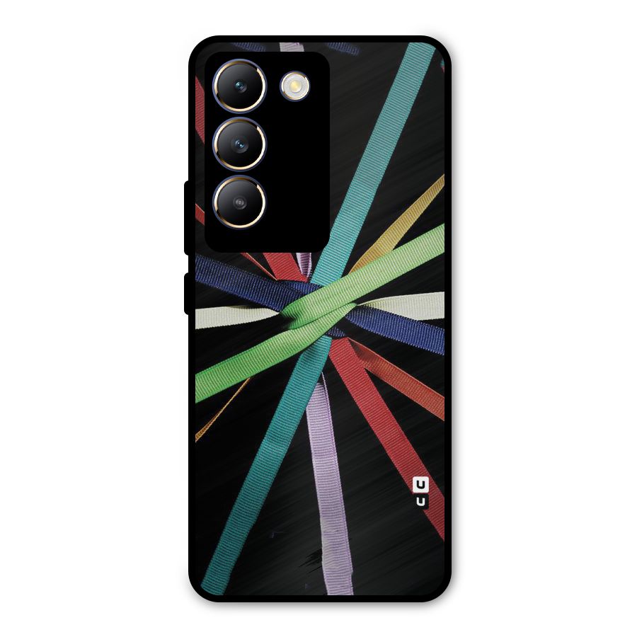 Ribbon Design Metal Back Case for Vivo T3 5G