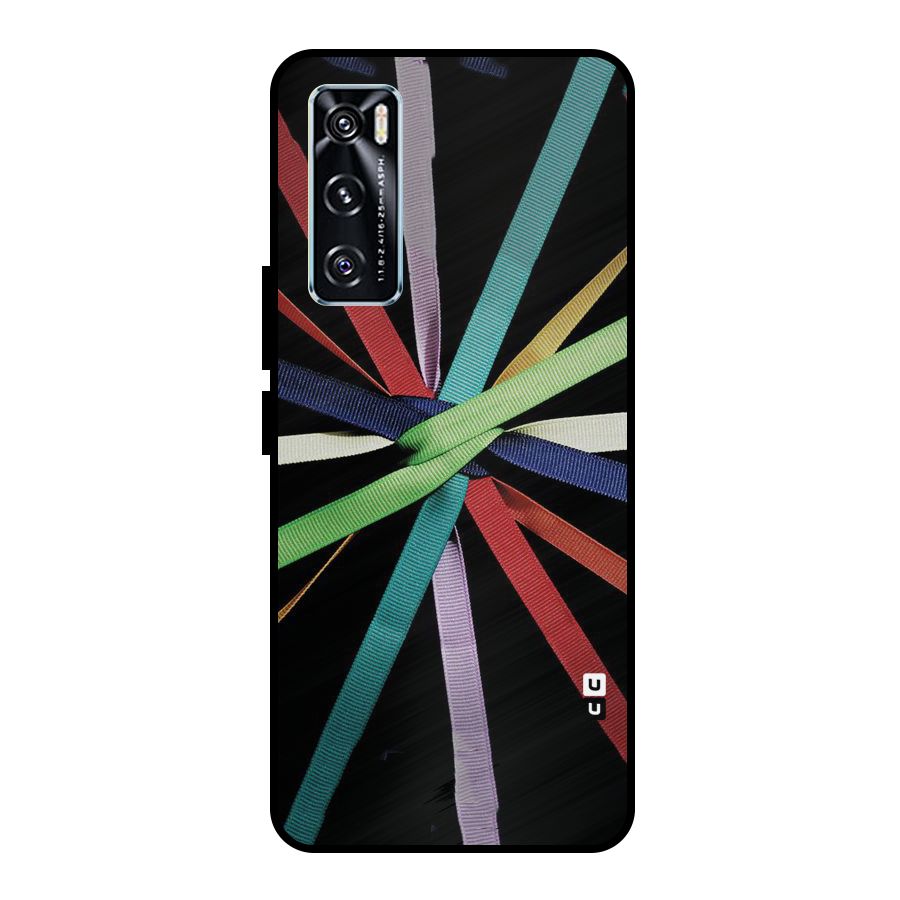Ribbon Design Metal Back Case for Vivo V20 SE