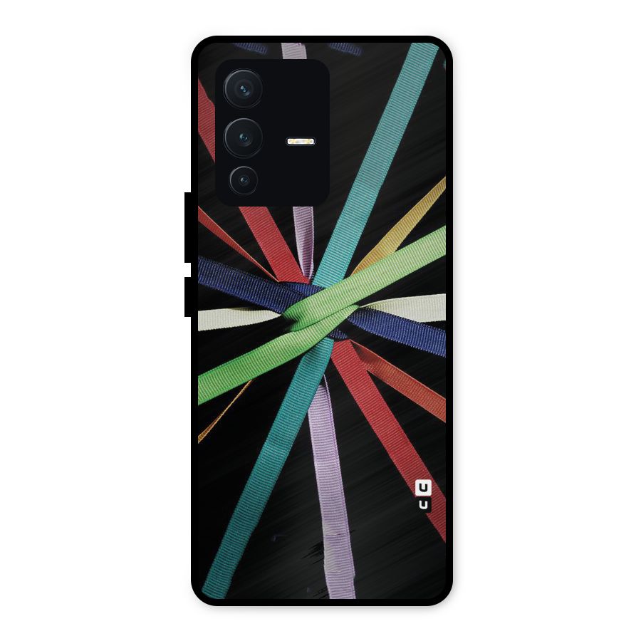 Ribbon Design Metal Back Case for Vivo V23 5G
