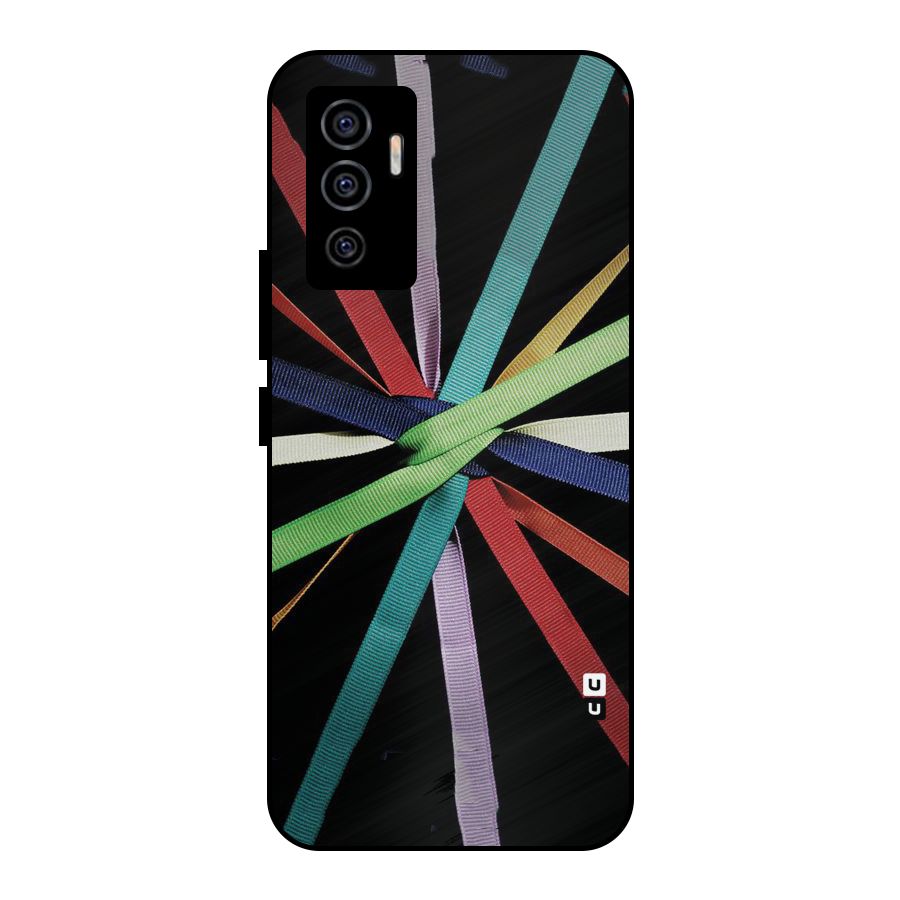 Ribbon Design Metal Back Case for Vivo V23e