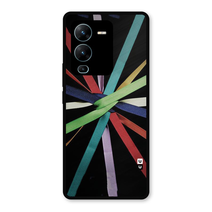 Ribbon Design Metal Back Case for Vivo V25 Pro
