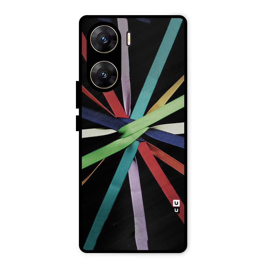 Ribbon Design Metal Back Case for Vivo V29e
