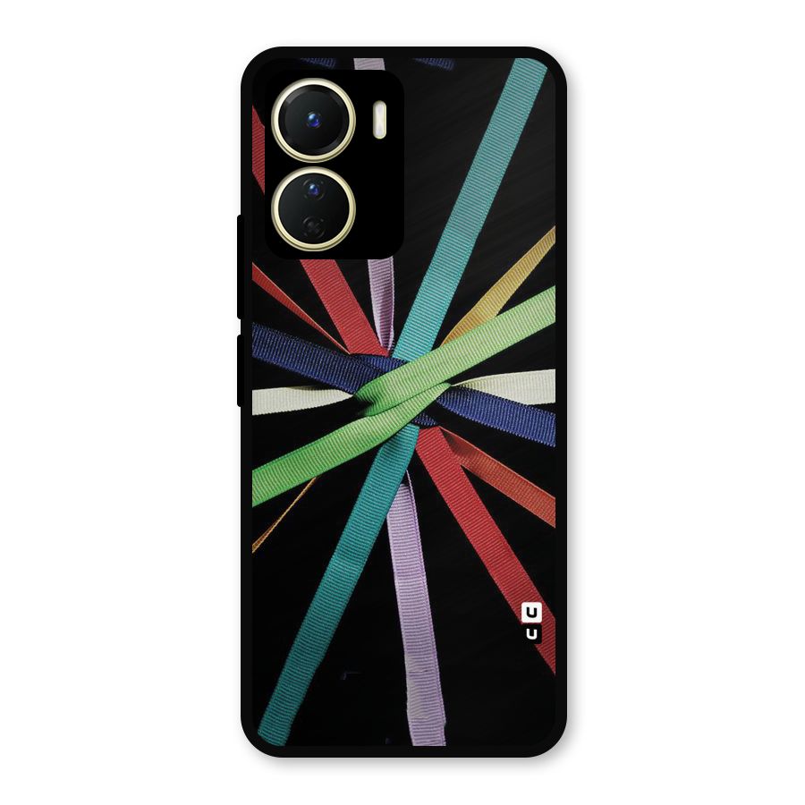 Ribbon Design Metal Back Case for Vivo Y16