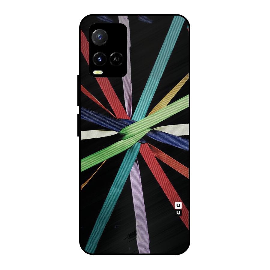 Ribbon Design Metal Back Case for Vivo Y21