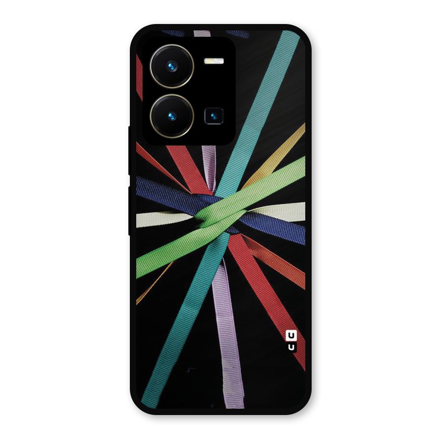 Ribbon Design Metal Back Case for Vivo Y35