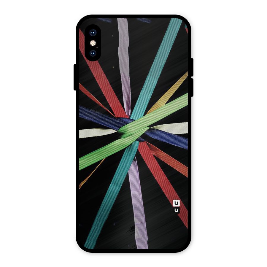 Ribbon Design Metal Back Case for iPhone XS Max
