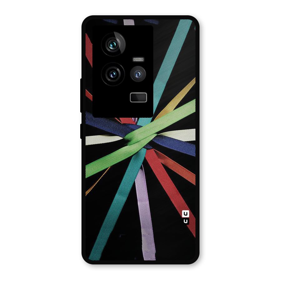 Ribbon Design Metal Back Case for iQOO 11 5G