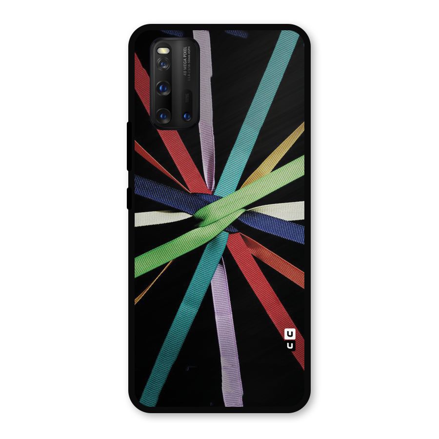 Ribbon Design Metal Back Case for iQOO 3