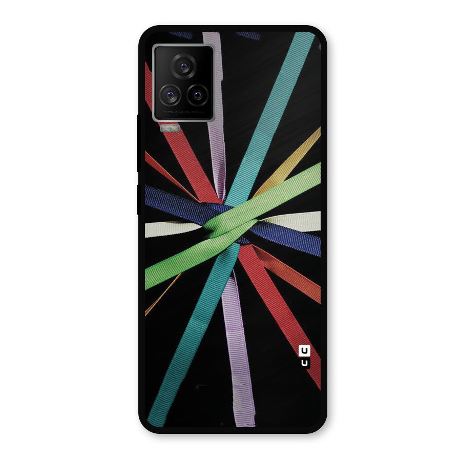 Ribbon Design Metal Back Case for iQOO 7 Legend 5G