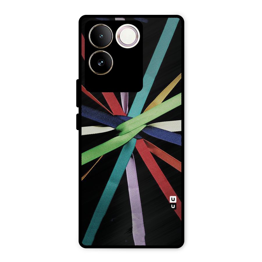 Ribbon Design Metal Back Case for iQOO Z7 Pro