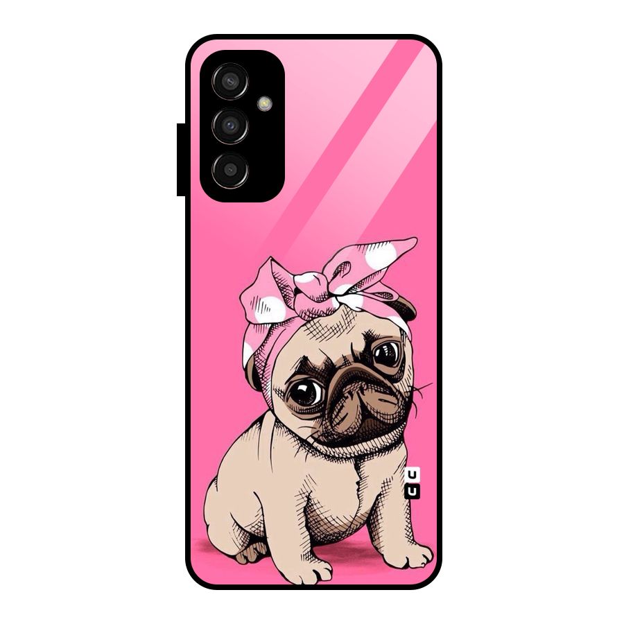 Ribbon Doggo Glass Back Case for Galaxy F13