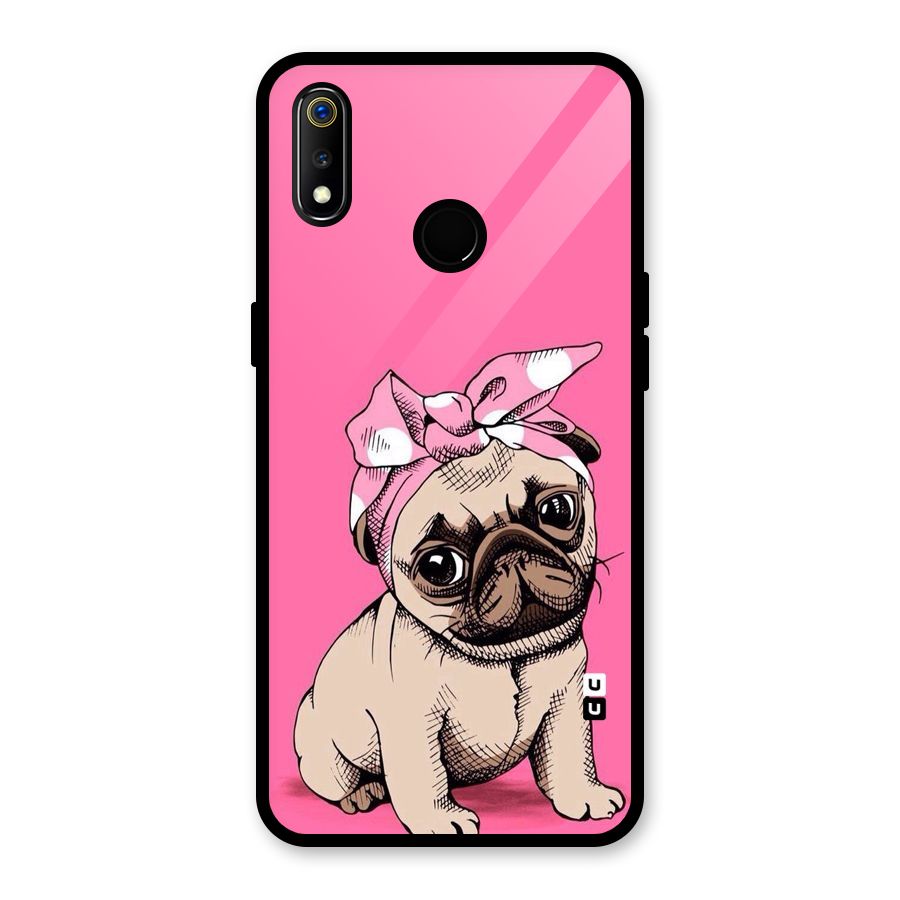 Ribbon Doggo Glass Back Case for Realme 3