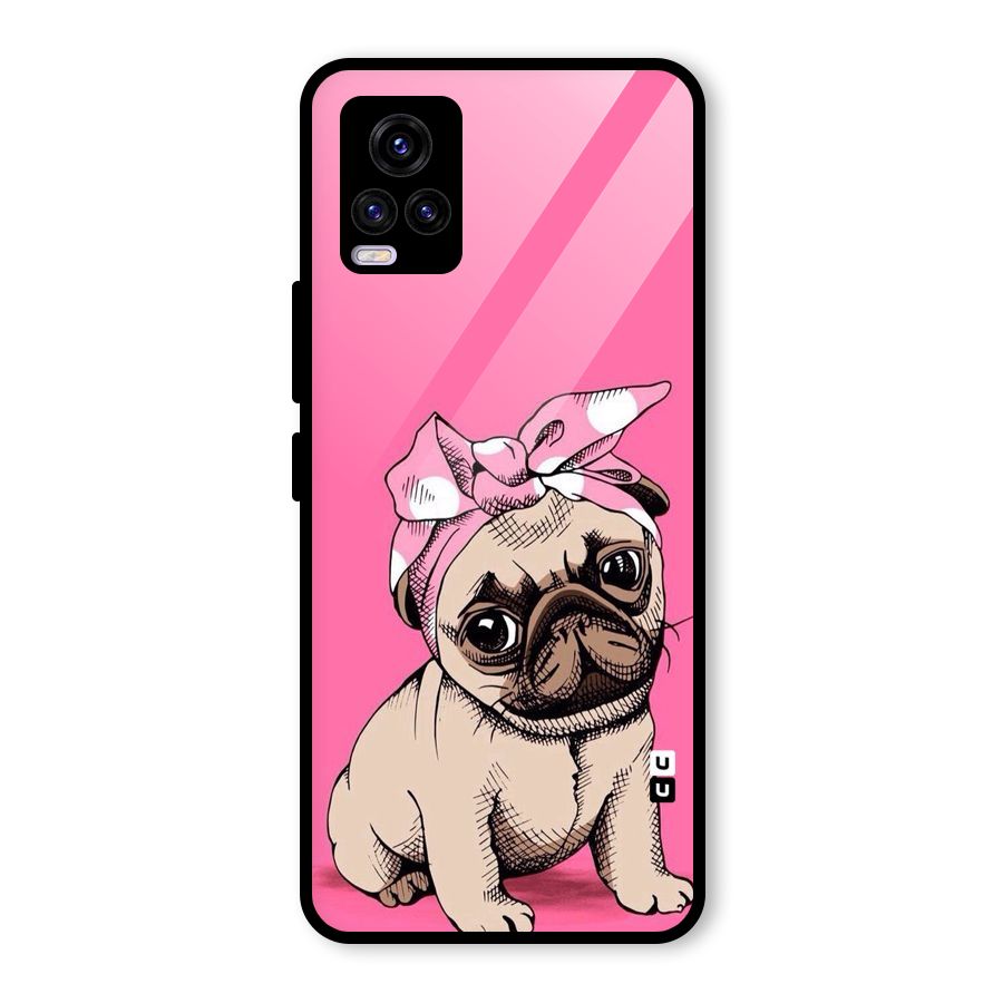 Ribbon Doggo Glass Back Case for Vivo V20 2021