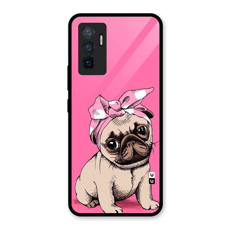 Ribbon Doggo Glass Back Case for Vivo V23e