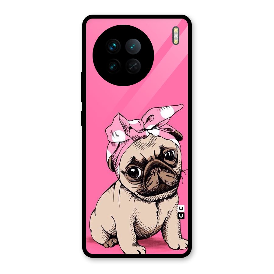 Ribbon Doggo Glass Back Case for Vivo X90