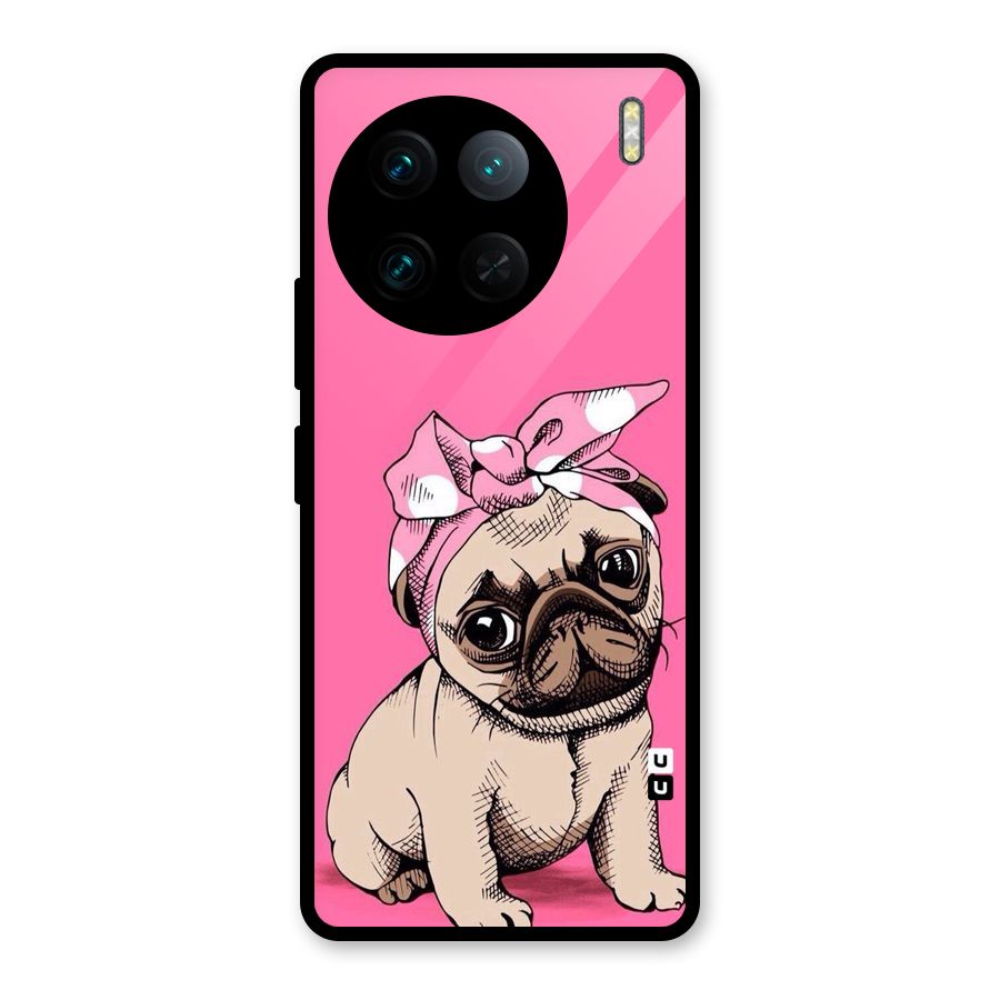 Ribbon Doggo Glass Back Case for Vivo X90 Pro