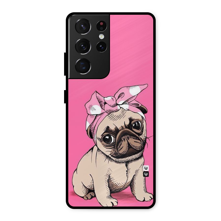Ribbon Doggo Metal Back Case for Galaxy S21 Ultra 5G