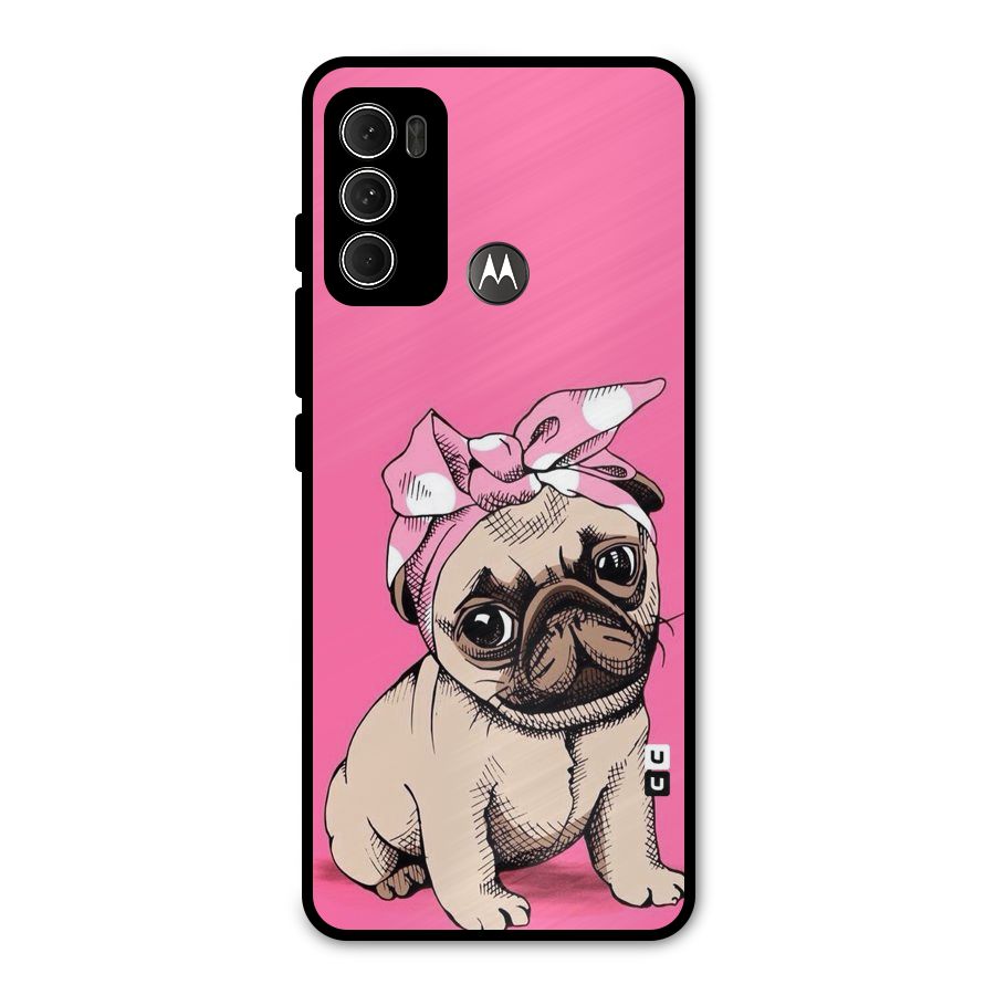 Ribbon Doggo Metal Back Case for Moto G60
