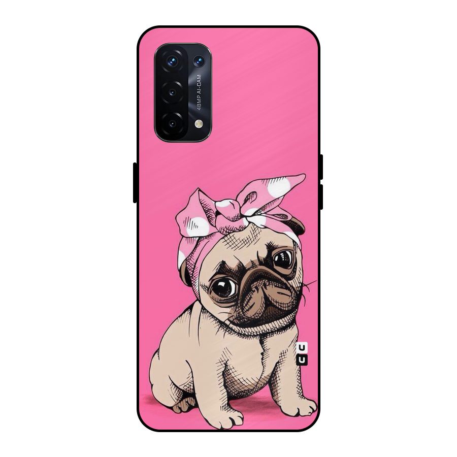 Ribbon Doggo Metal Back Case for Oppo A74 5G