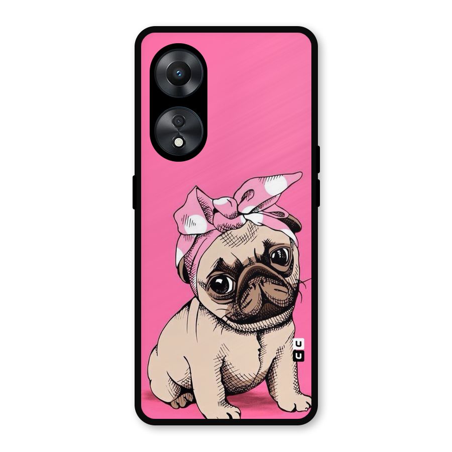 Ribbon Doggo Metal Back Case for Oppo A78