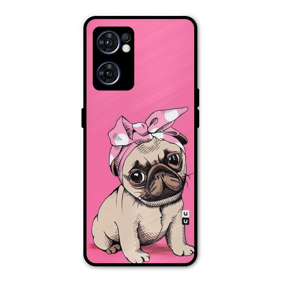 Ribbon Doggo Metal Back Case for Oppo Reno7 5G