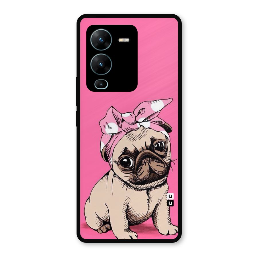 Ribbon Doggo Metal Back Case for Vivo V25 Pro