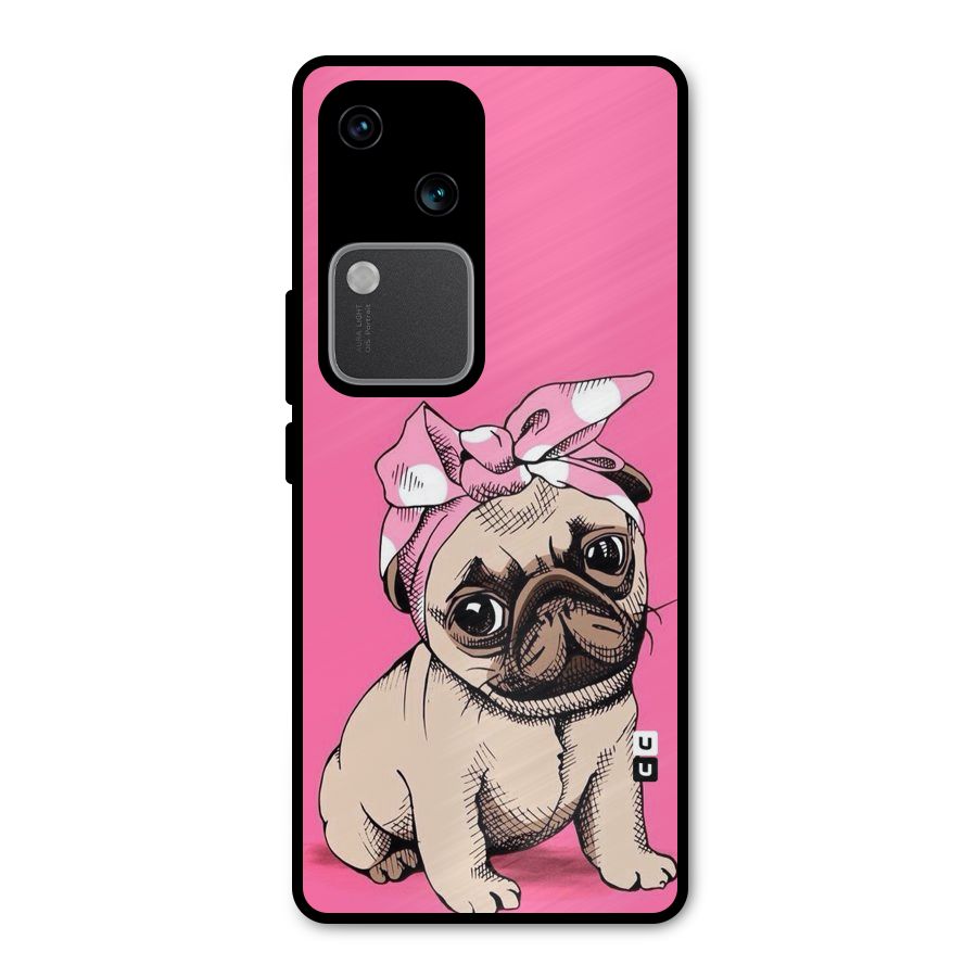 Ribbon Doggo Metal Back Case for Vivo V30
