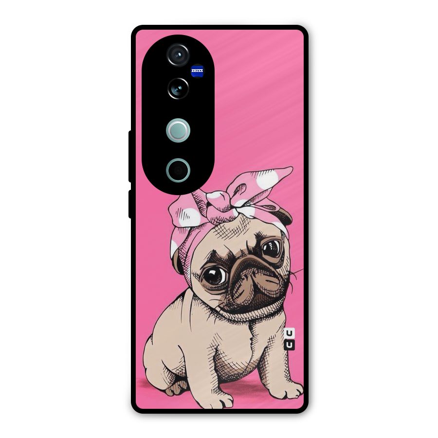 Ribbon Doggo Metal Back Case for Vivo V40