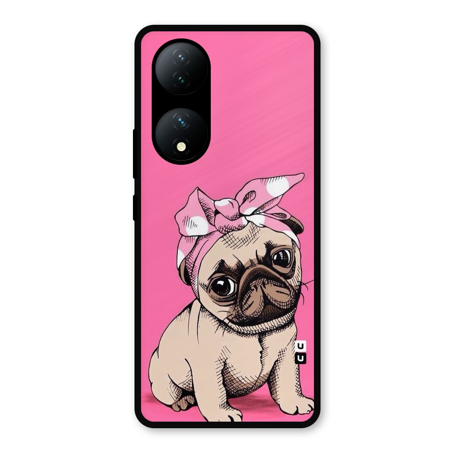 Ribbon Doggo Metal Back Case for Vivo Y100a