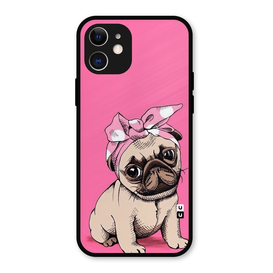 Ribbon Doggo Metal Back Case for iPhone 12