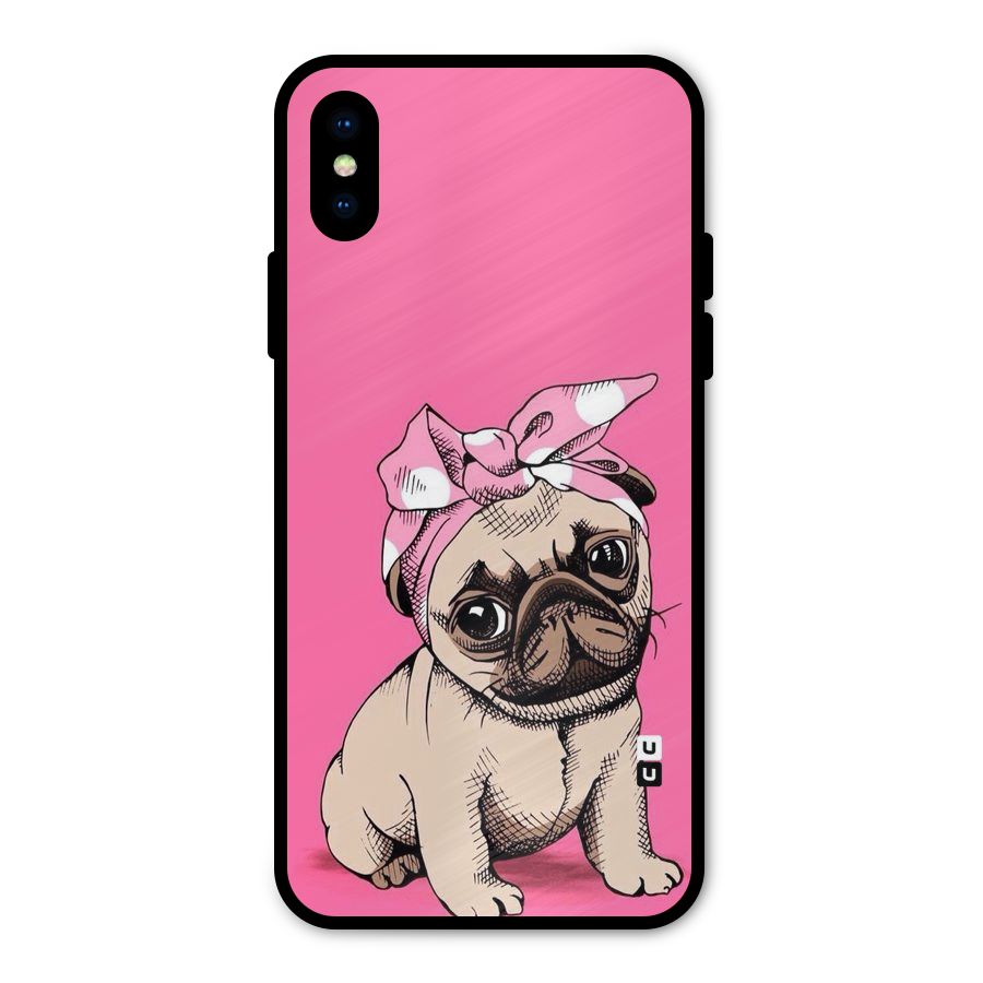 Ribbon Doggo Metal Back Case for iPhone XS
