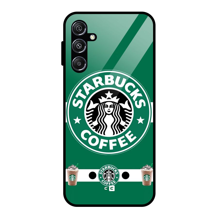 Ribbon StarBucks Glass Back Case for Galaxy M34 5G