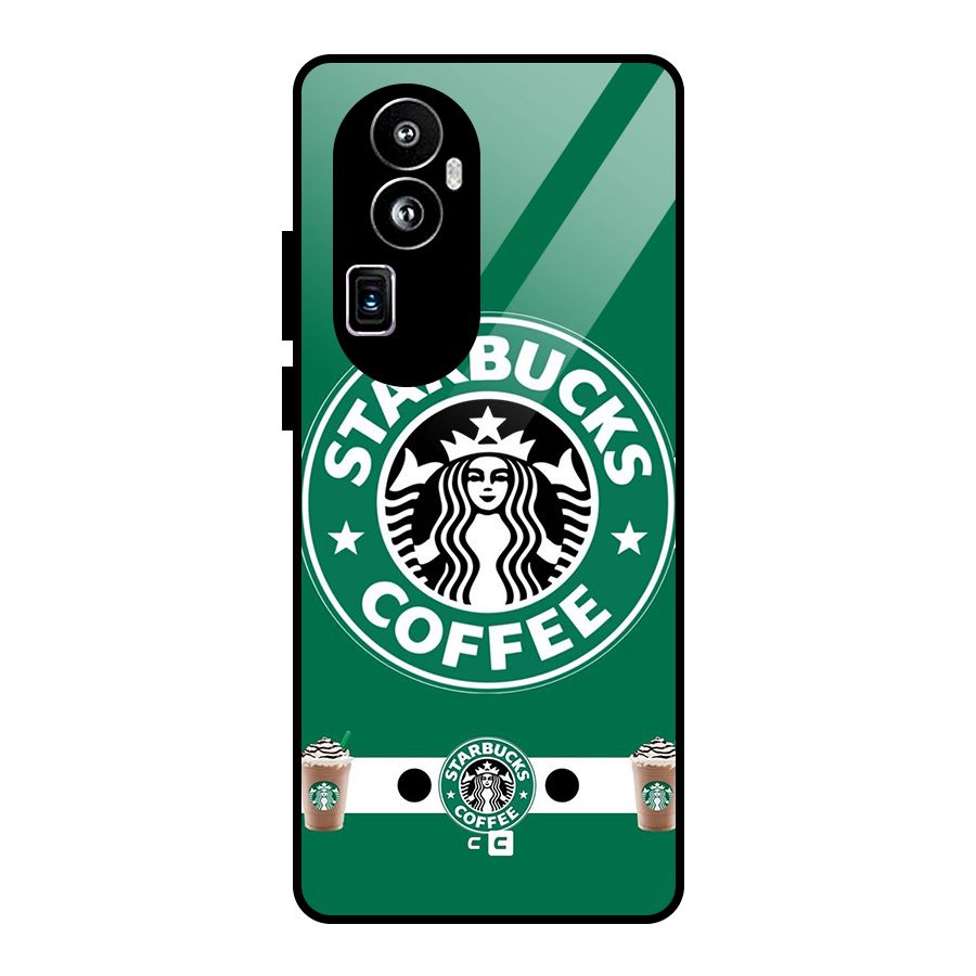 Ribbon StarBucks Glass Back Case for Oppo Reno10 Pro Plus