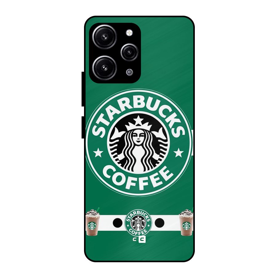 Ribbon StarBucks Glass Back Case for Redmi 12 4G