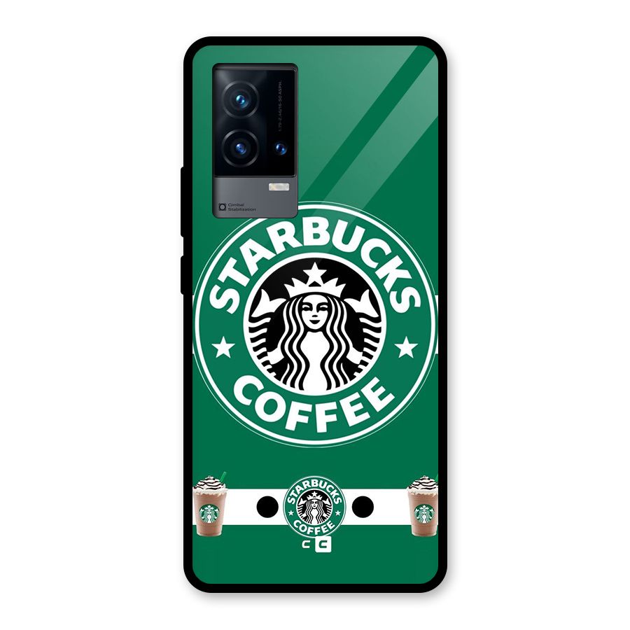 Ribbon StarBucks Glass Back Case for iQOO 9 5G