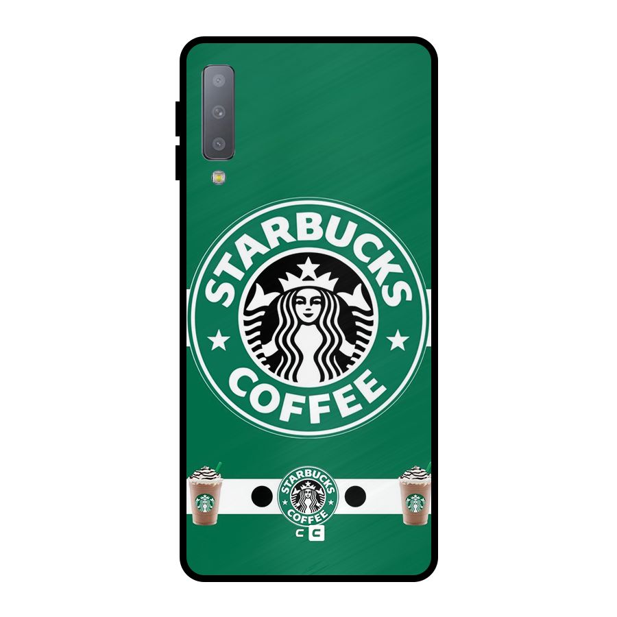 Ribbon StarBucks Metal Back Case for Galaxy A7 (2018)