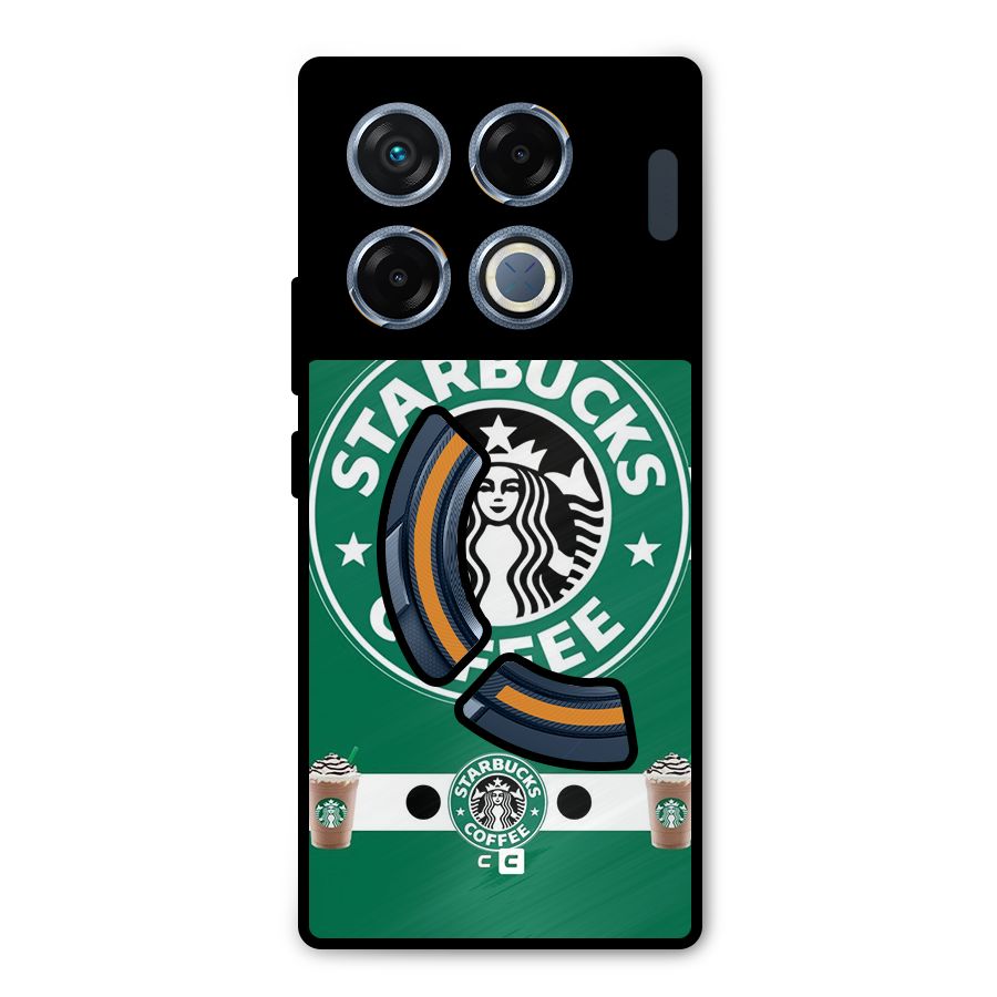 Ribbon StarBucks Metal Back Case for Infinix GT 20 Pro