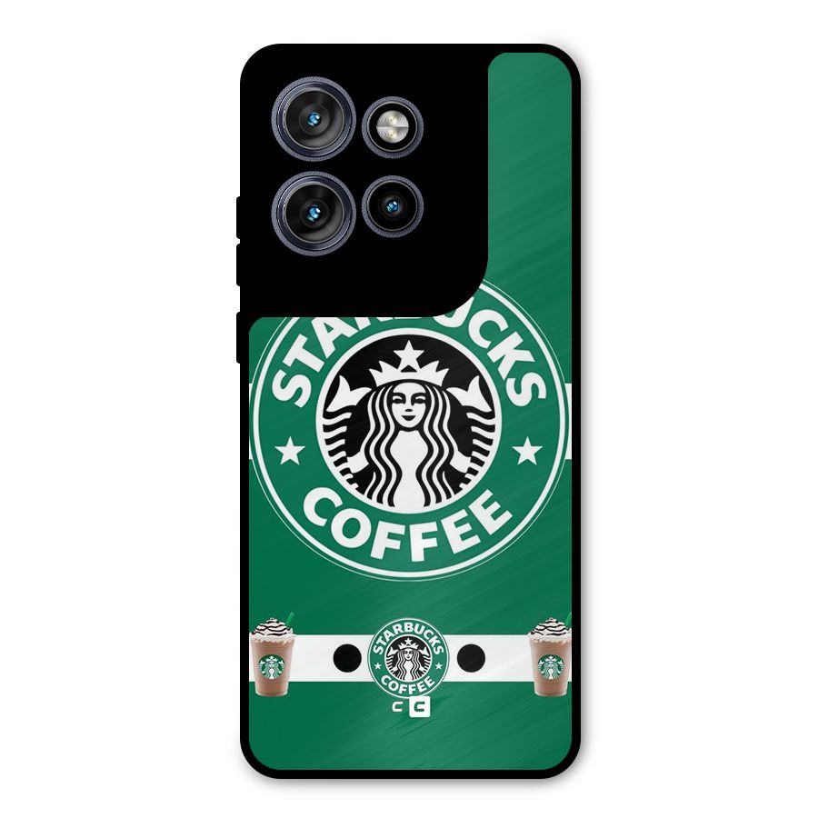 Ribbon StarBucks Metal Back Case for Motorola Edge 50 Neo