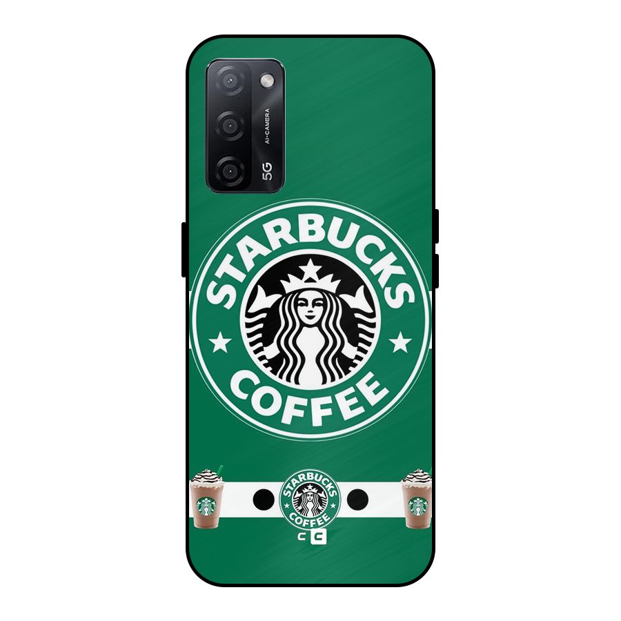 Ribbon StarBucks Metal Back Case for Oppo A53s 5G