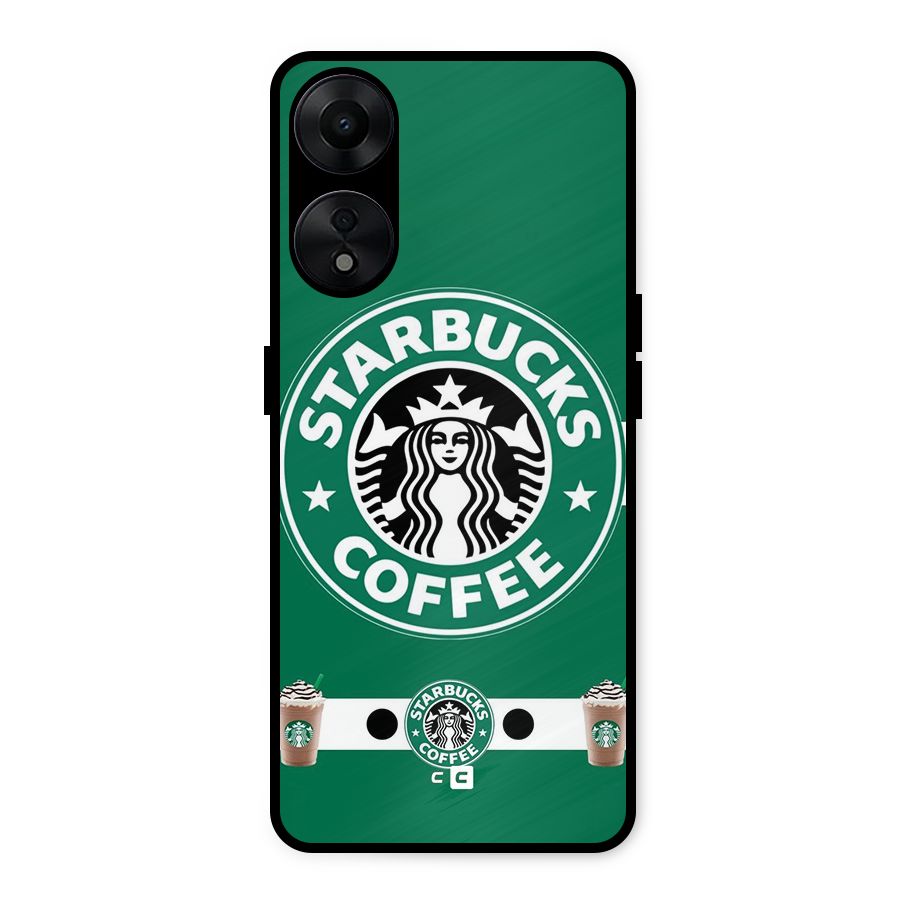Ribbon StarBucks Metal Back Case for Oppo A78 5G