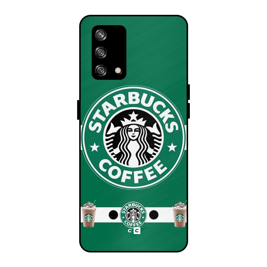 Ribbon StarBucks Metal Back Case for Oppo F19