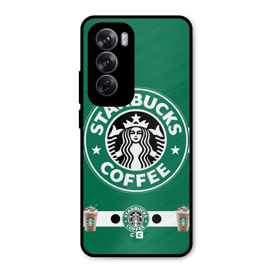 Ribbon StarBucks Metal Back Case for Oppo Reno12 Pro