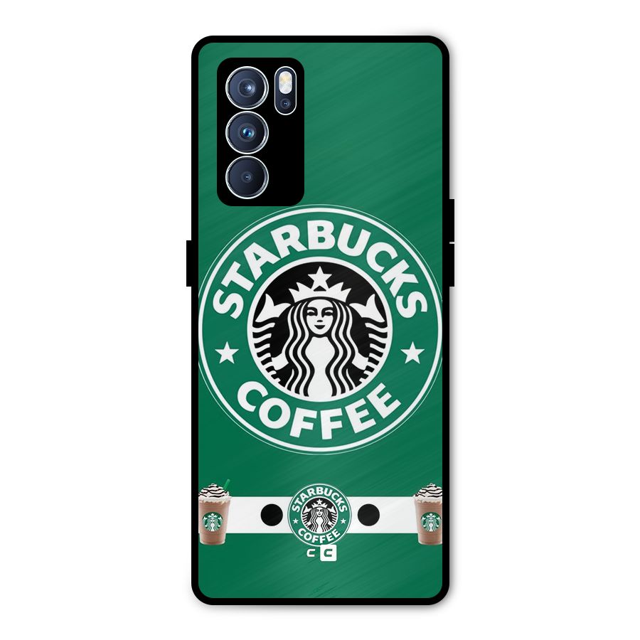 Ribbon StarBucks Metal Back Case for Oppo Reno6 Pro 5G