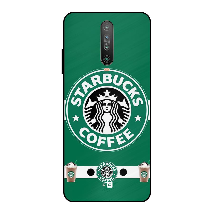 Ribbon StarBucks Metal Back Case for Poco X2