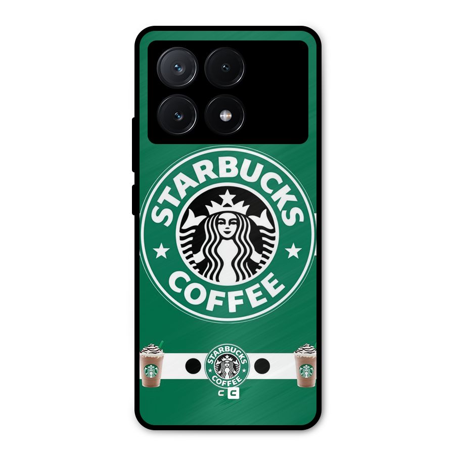 Ribbon StarBucks Metal Back Case for Poco X6 Pro